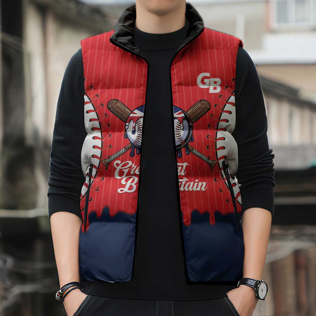 Great Britain 2026 Baseball Custom Sleeveless Puffer Jacket Go Champions Drip Style