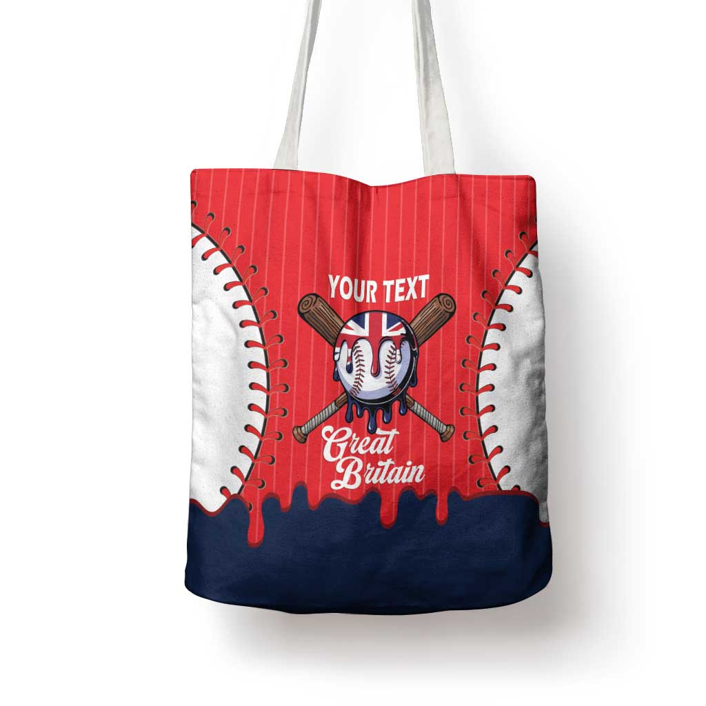 Great Britain 2026 Baseball Custom Tote Bag Go Champions Drip Style