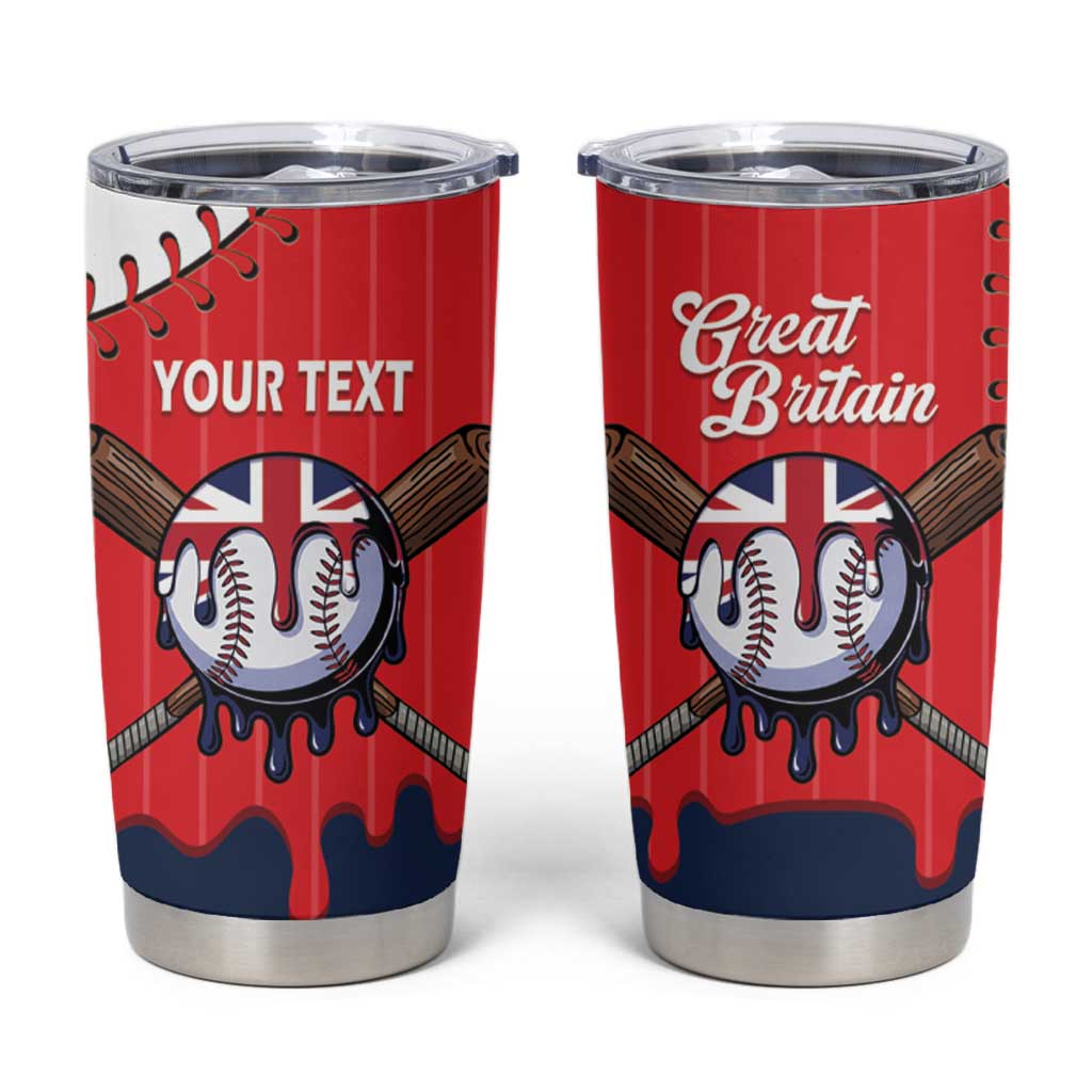 Great Britain 2026 Baseball Custom Tumbler Cup Go Champions Drip Style
