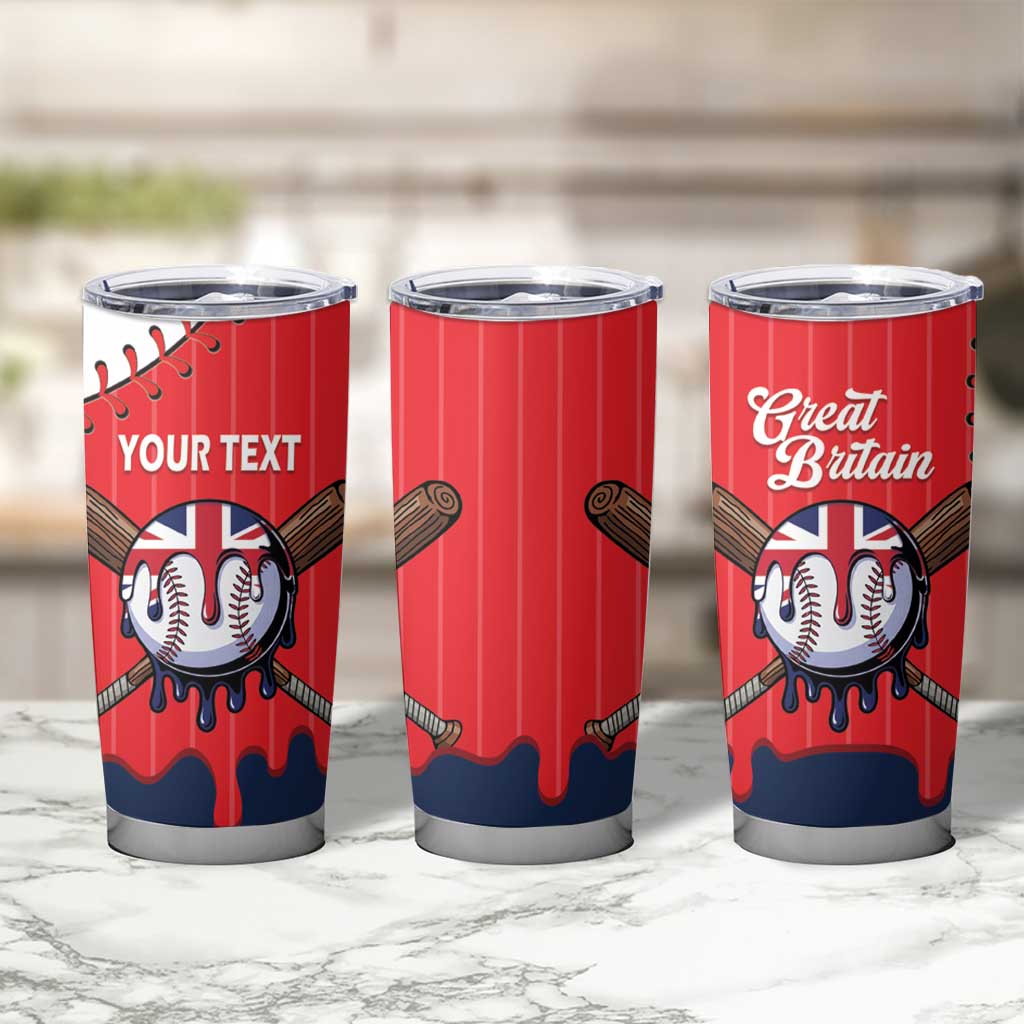 Great Britain 2026 Baseball Custom Tumbler Cup Go Champions Drip Style