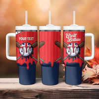 Great Britain 2026 Baseball Custom Tumbler With Handle Go Champions Drip Style