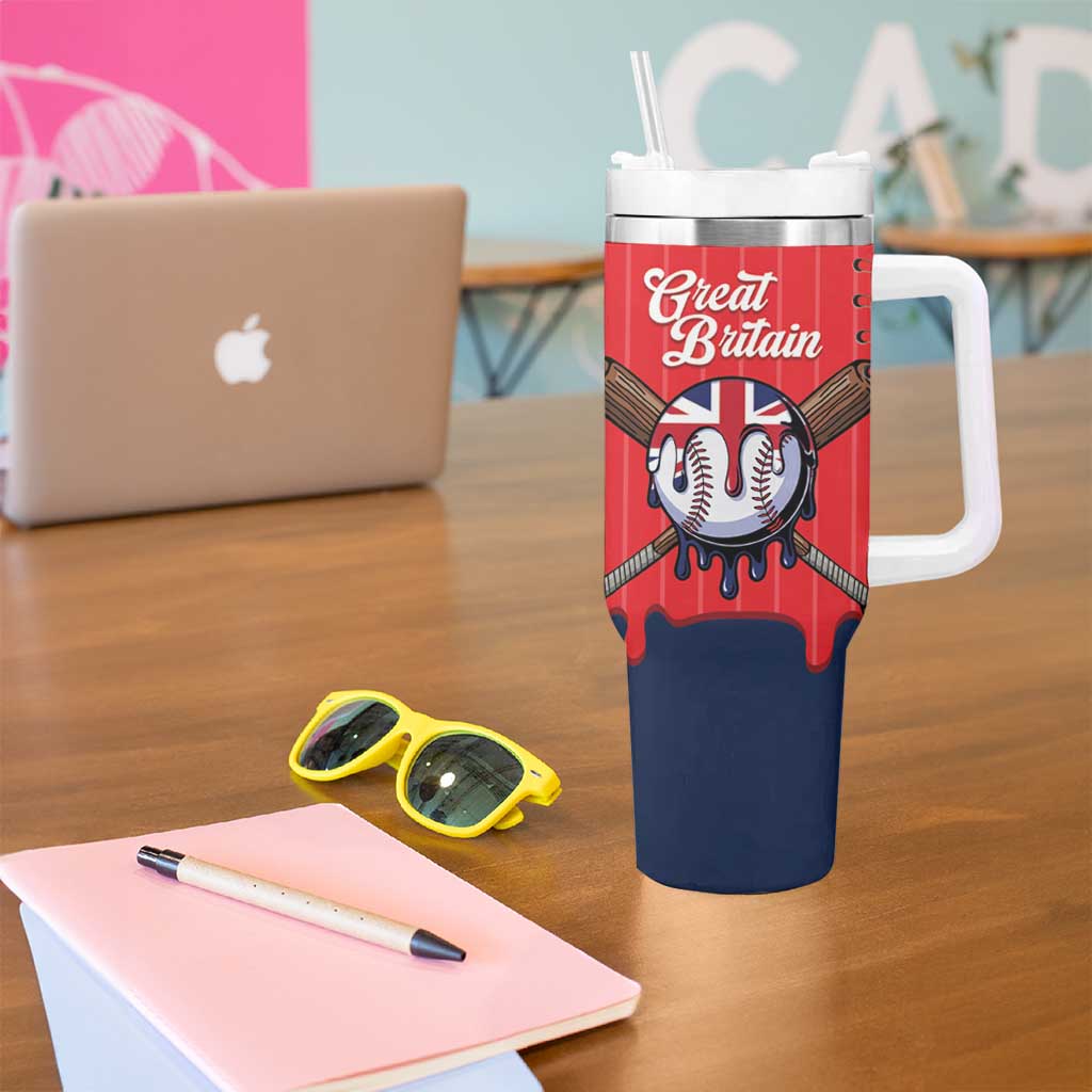 Great Britain 2026 Baseball Custom Tumbler With Handle Go Champions Drip Style