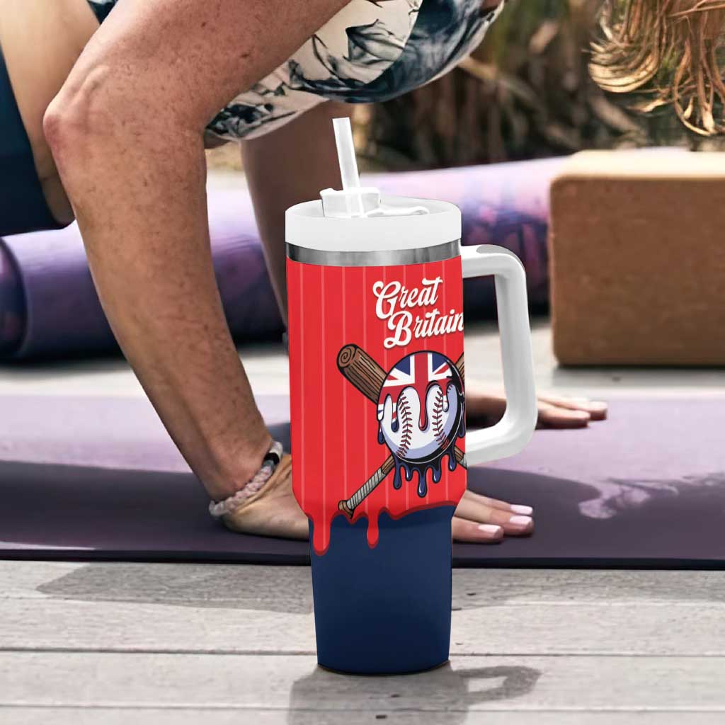 Great Britain 2026 Baseball Custom Tumbler With Handle Go Champions Drip Style