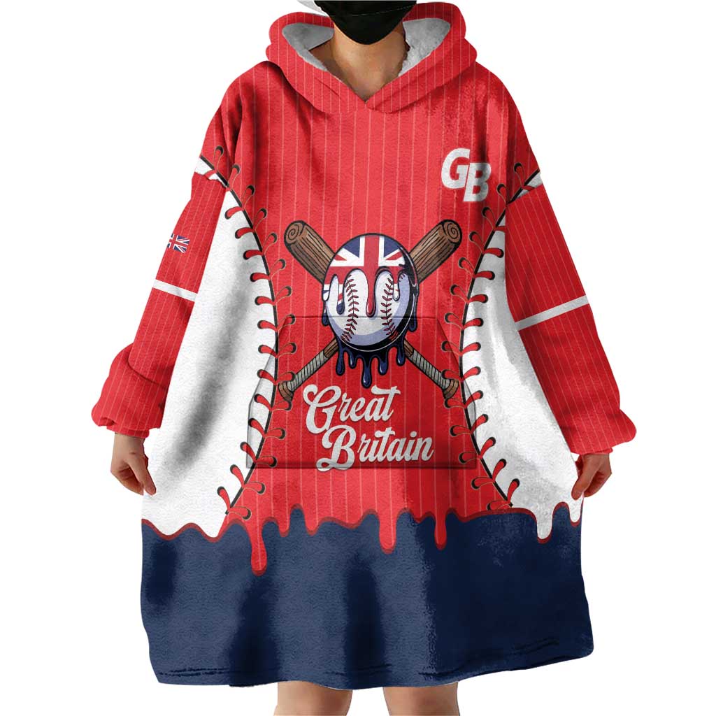 Great Britain 2026 Baseball Custom Wearable Blanket Hoodie Go Champions Drip Style