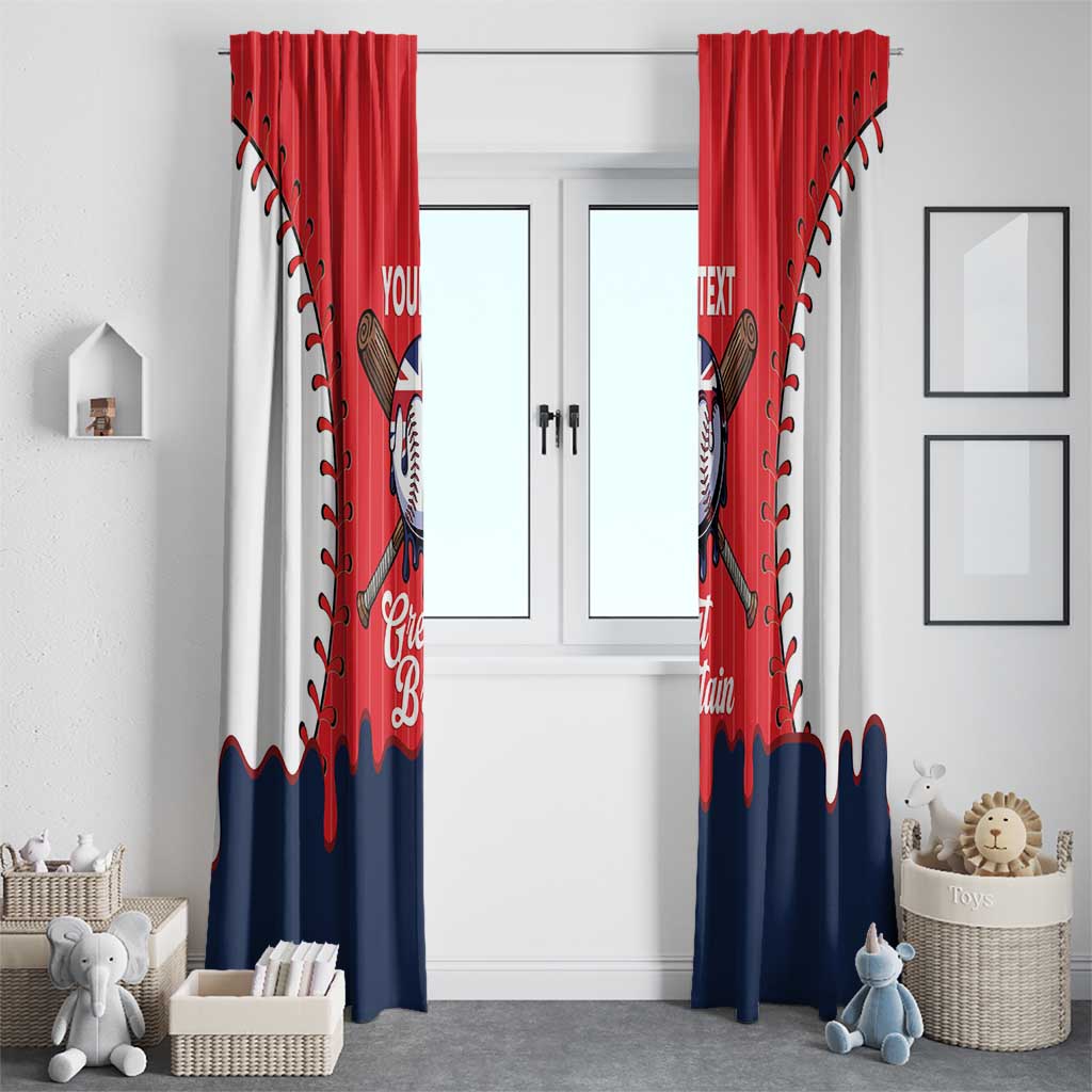 Great Britain 2026 Baseball Custom Window Curtain Go Champions Drip Style
