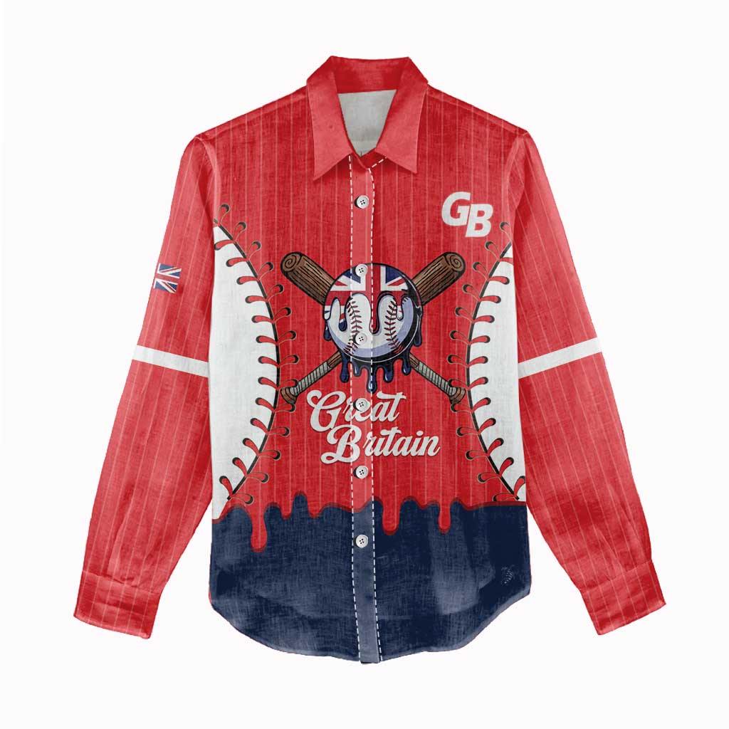 Great Britain 2026 Baseball Custom Women Casual Shirt Go Champions Drip Style
