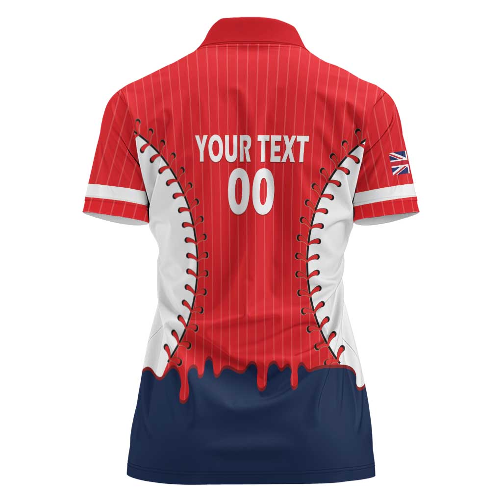 Great Britain 2026 Baseball Custom Women Polo Shirt Go Champions Drip Style