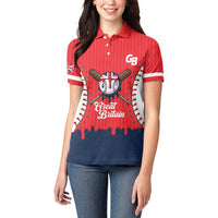 Great Britain 2026 Baseball Custom Women Polo Shirt Go Champions Drip Style