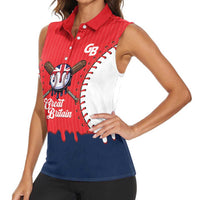 Great Britain 2026 Baseball Custom Women Sleeveless Polo Shirt Go Champions Drip Style