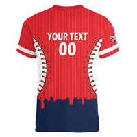 Great Britain 2026 Baseball Custom Women V-Neck T-Shirt Go Champions Drip Style