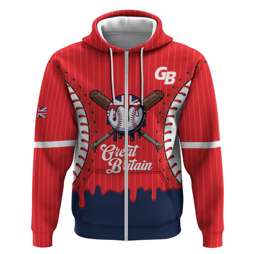 Great Britain 2026 Baseball Custom Zip Hoodie Go Champions Drip Style