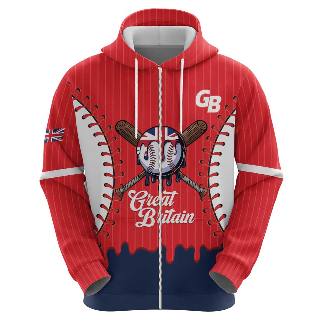 Great Britain 2026 Baseball Custom Zip Hoodie Go Champions Drip Style