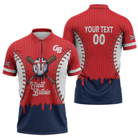 Great Britain 2026 Baseball Custom Zipper Polo Shirt Go Champions Drip Style
