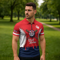 Great Britain 2026 Baseball Custom Zipper Polo Shirt Go Champions Drip Style