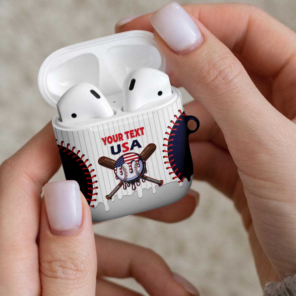 United States 2026 Baseball Custom AirPods Case Go USA Drip Style