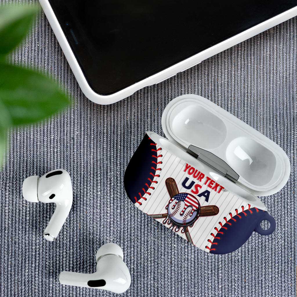 United States 2026 Baseball Custom AirPods Case Go USA Drip Style