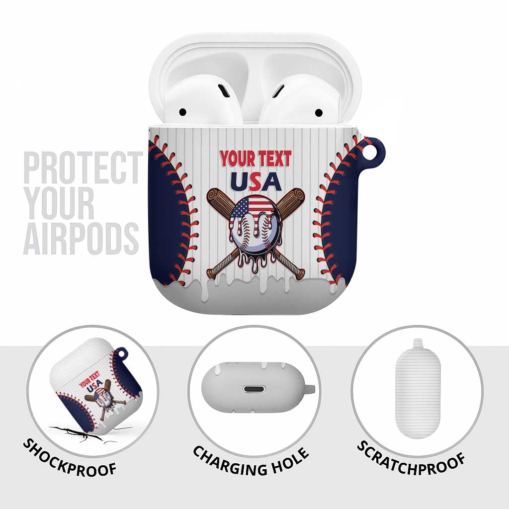 United States 2026 Baseball Custom AirPods Case Go USA Drip Style