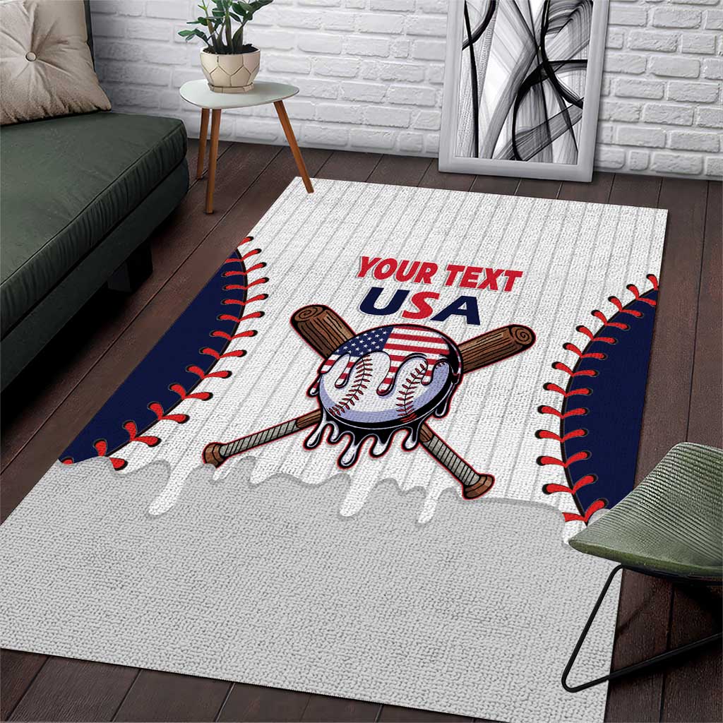 United States 2026 Baseball Custom Area Rug Go USA Drip Style