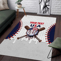 United States 2026 Baseball Custom Area Rug Go USA Drip Style
