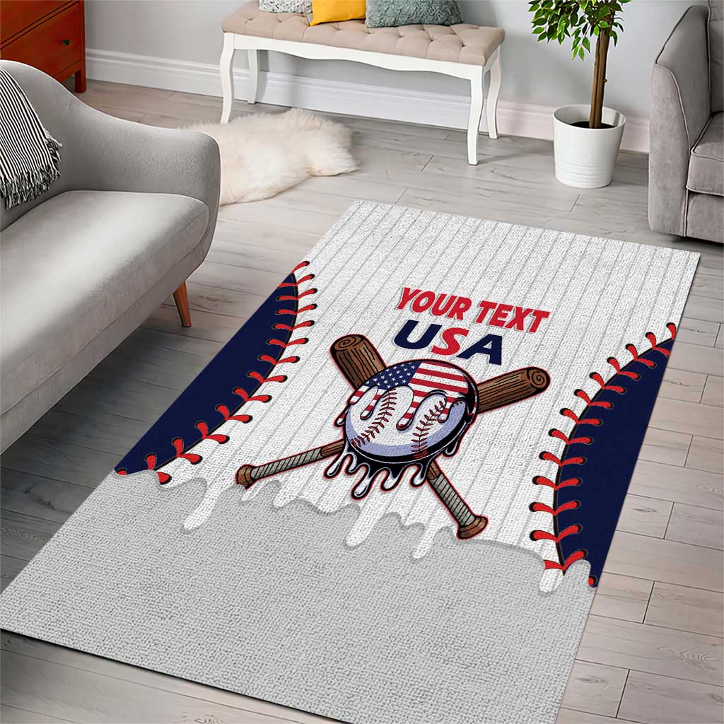 United States 2026 Baseball Custom Area Rug Go USA Drip Style