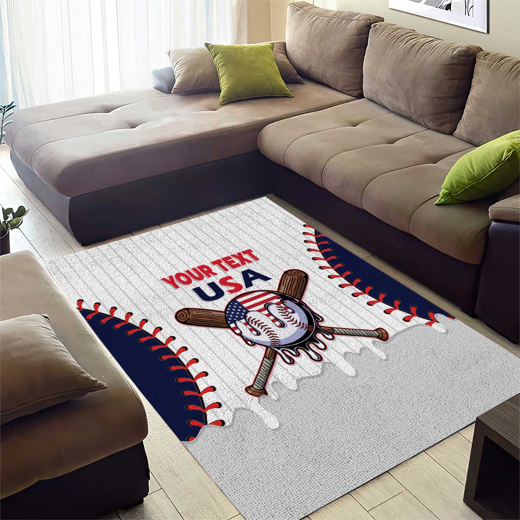United States 2026 Baseball Custom Area Rug Go USA Drip Style