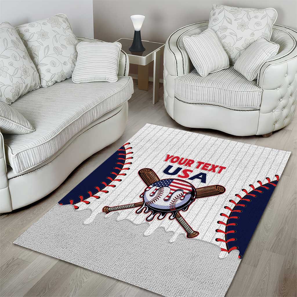 United States 2026 Baseball Custom Area Rug Go USA Drip Style
