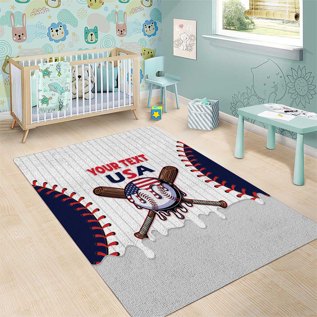 United States 2026 Baseball Custom Area Rug Go USA Drip Style