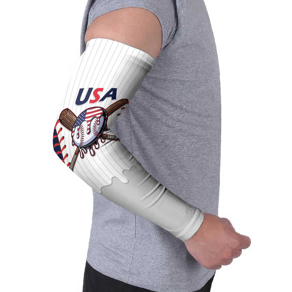 United States 2026 Baseball Custom Arm Sleeves Go USA Drip Style