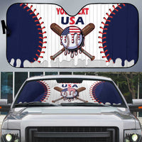 United States 2026 Baseball Custom Auto Sun Shade Go USA Drip Style