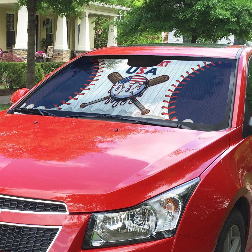 United States 2026 Baseball Custom Auto Sun Shade Go USA Drip Style