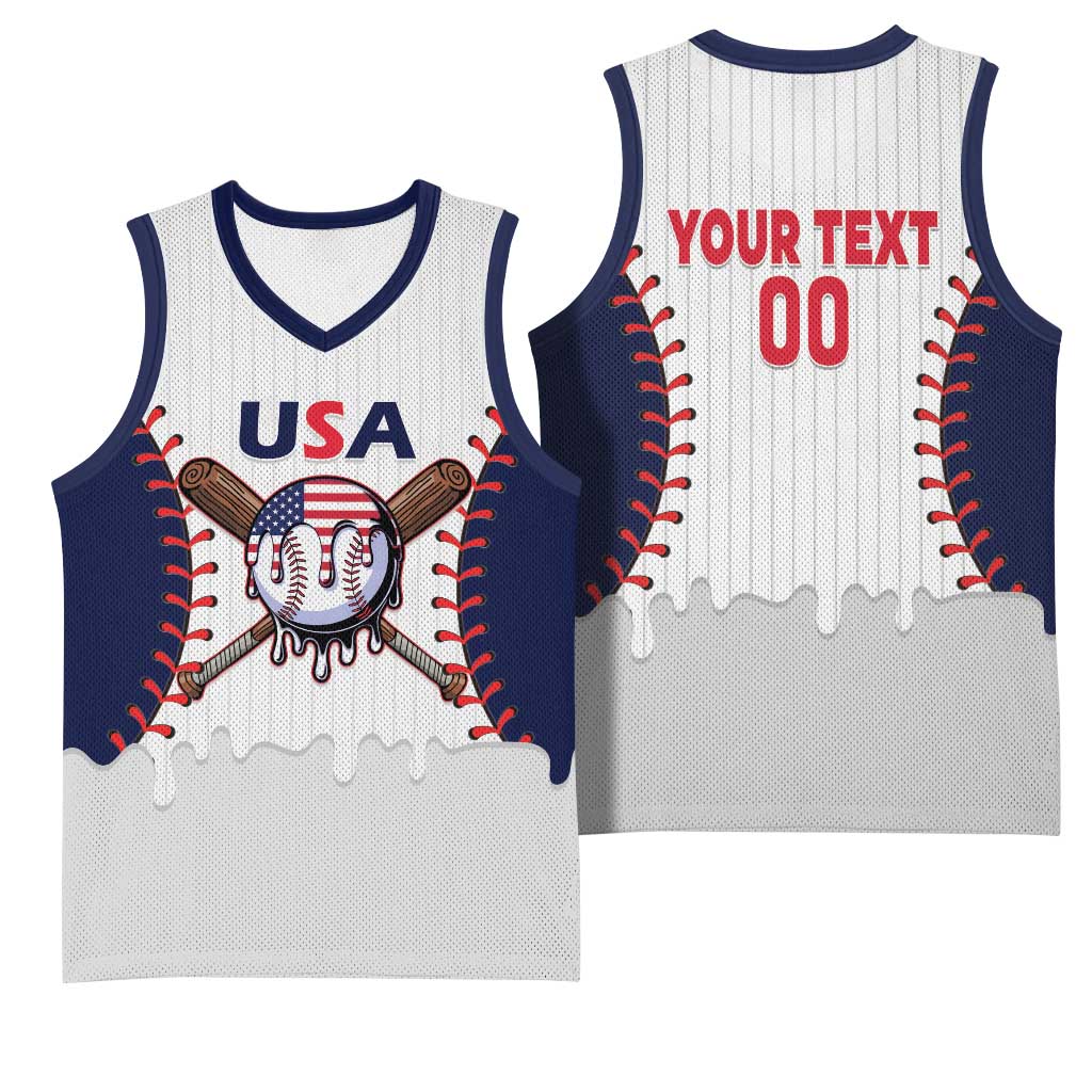 United States 2026 Baseball Custom Basketball Jersey Go USA Drip Style