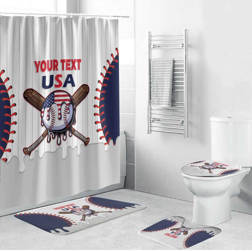 United States 2026 Baseball Custom Bathroom Set Go USA Drip Style