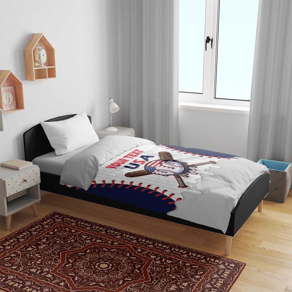 United States 2026 Baseball Custom Bedding Set Go USA Drip Style