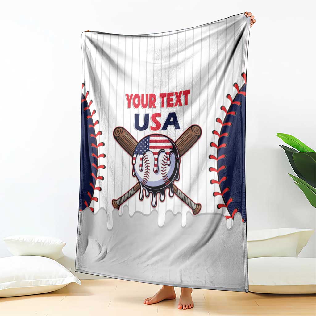 United States 2026 Baseball Custom Blanket Go USA Drip Style