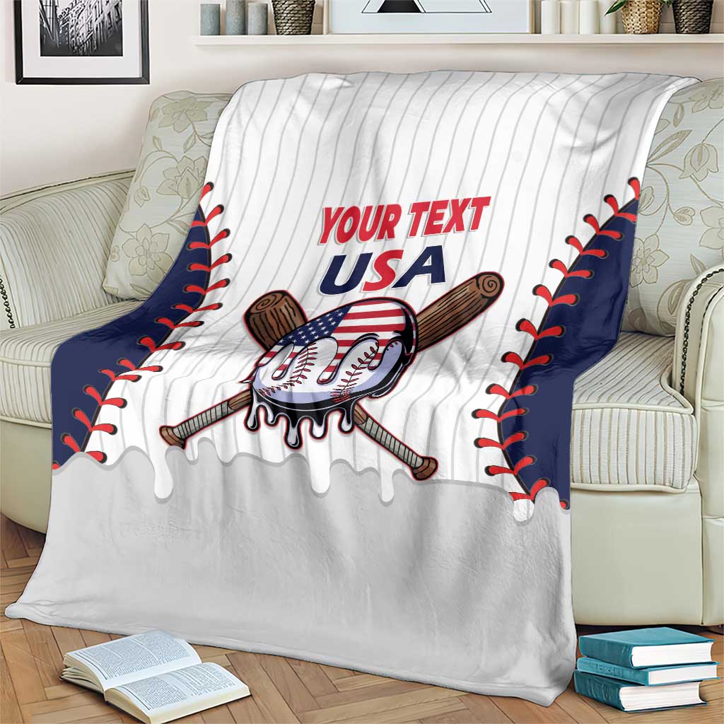 United States 2026 Baseball Custom Blanket Go USA Drip Style