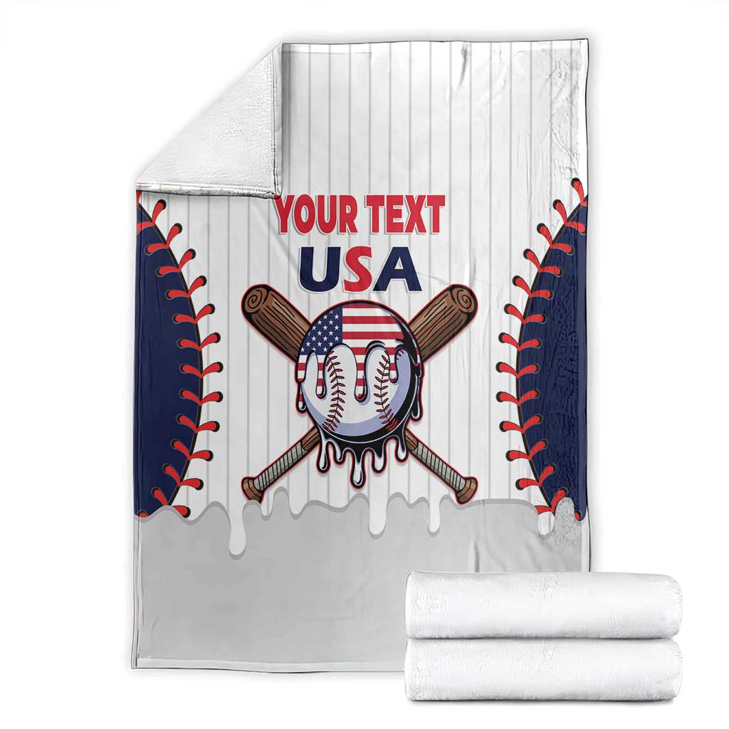 United States 2026 Baseball Custom Blanket Go USA Drip Style