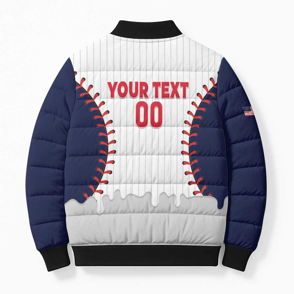United States 2026 Baseball Custom Bomber Puffer Jacket Go USA Drip Style