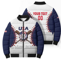 United States 2026 Baseball Custom Bomber Puffer Jacket Go USA Drip Style
