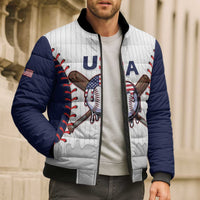 United States 2026 Baseball Custom Bomber Puffer Jacket Go USA Drip Style