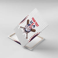 United States 2026 Baseball Custom Canvas Wall Art Go USA Drip Style