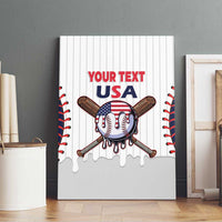 United States 2026 Baseball Custom Canvas Wall Art Go USA Drip Style