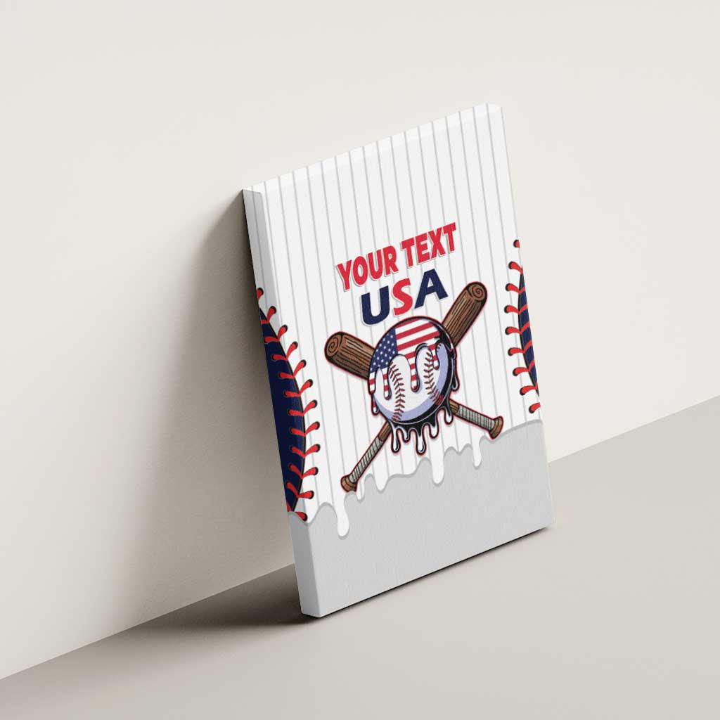 United States 2026 Baseball Custom Canvas Wall Art Go USA Drip Style