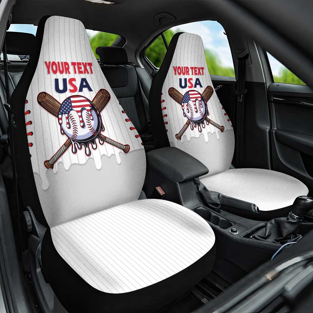 United States 2026 Baseball Custom Car Seat Cover Go USA Drip Style