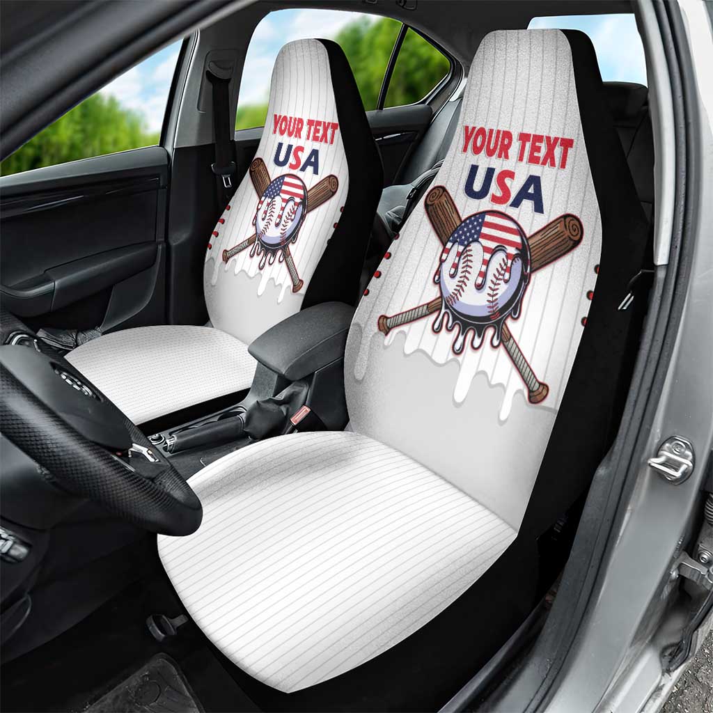 United States 2026 Baseball Custom Car Seat Cover Go USA Drip Style