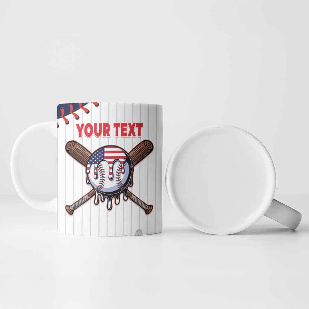 United States 2026 Baseball Custom Ceramic Mug Go USA Drip Style