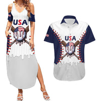 United States 2026 Baseball Custom Couples Matching Summer Maxi Dress and Hawaiian Shirt Go USA Drip Style