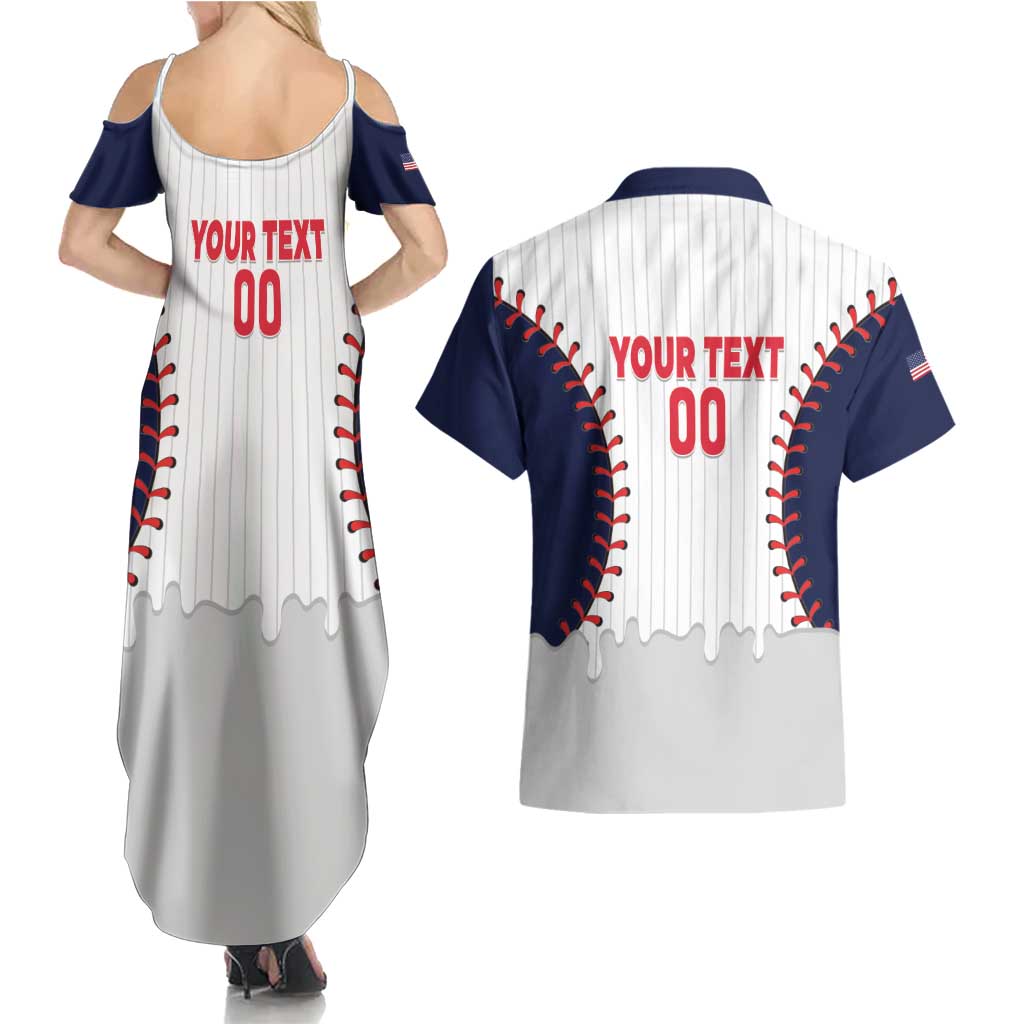 United States 2026 Baseball Custom Couples Matching Summer Maxi Dress and Hawaiian Shirt Go USA Drip Style