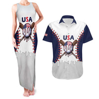 United States 2026 Baseball Custom Couples Matching Tank Maxi Dress and Hawaiian Shirt Go USA Drip Style