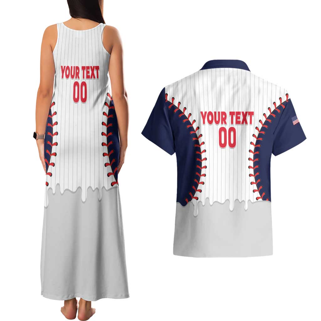 United States 2026 Baseball Custom Couples Matching Tank Maxi Dress and Hawaiian Shirt Go USA Drip Style