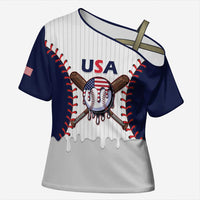 United States 2026 Baseball Custom Cross Shoulder Shirt Go USA Drip Style